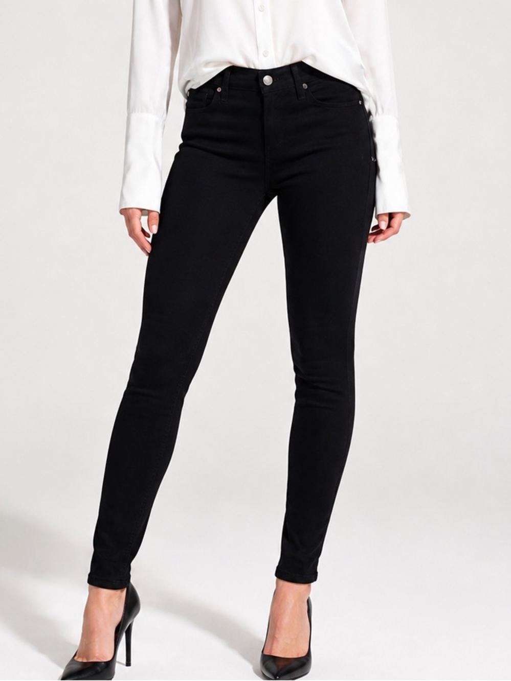 7 For All Mankind Black The Skinny Jeans